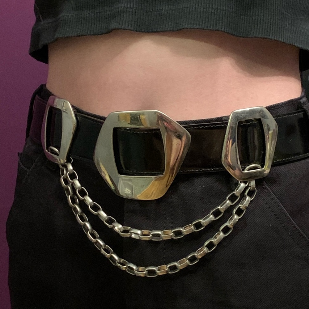 Alt Girl chain leather belt by Streets Ahead